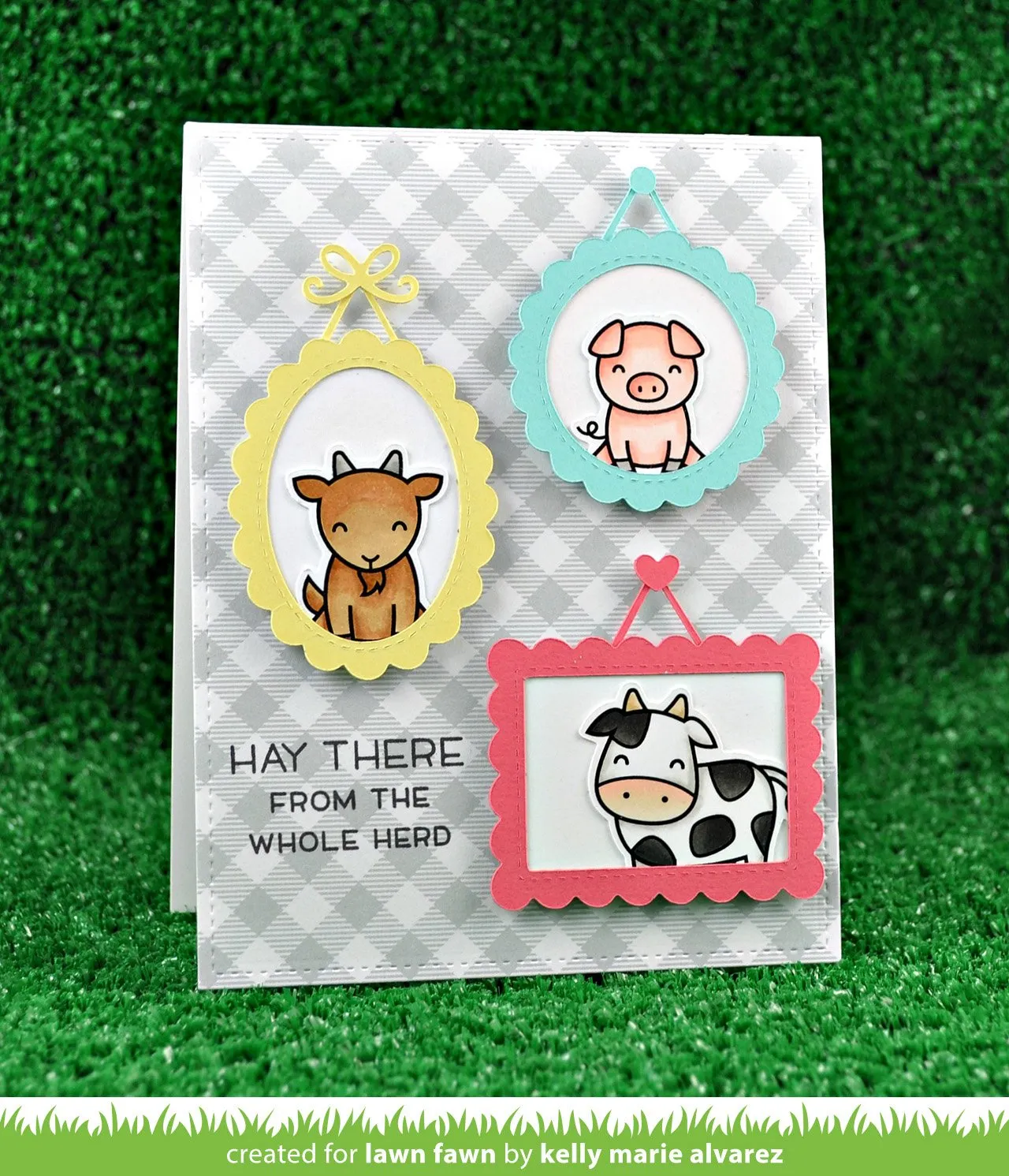 Lawn Fawn Hay There Stempelset Bauernhof Tiere