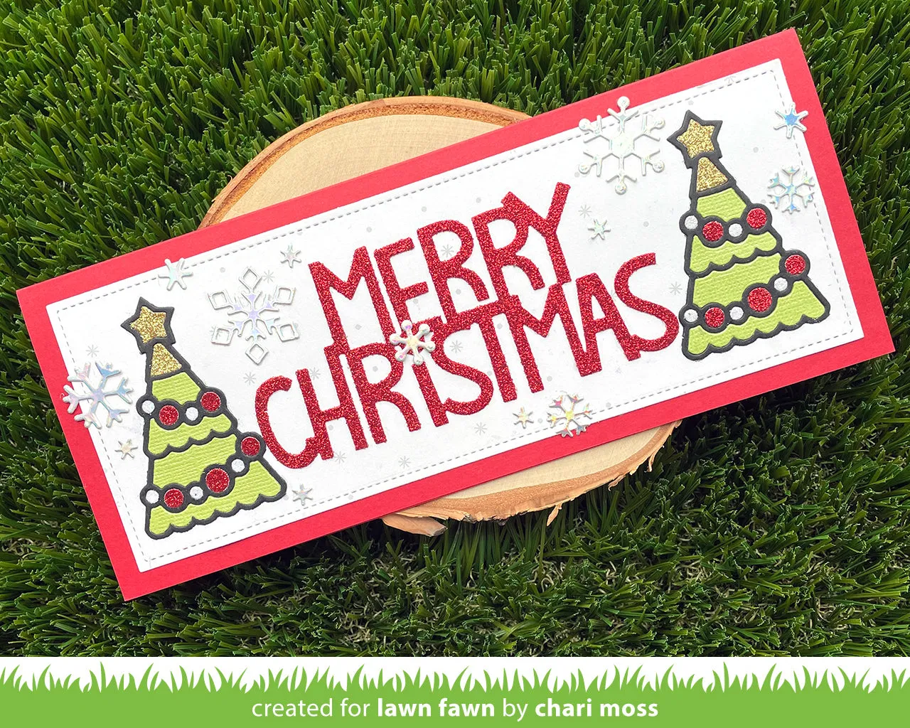 Lawn Fawn Jolly Christmas Tree LF2700 Stanzschablone