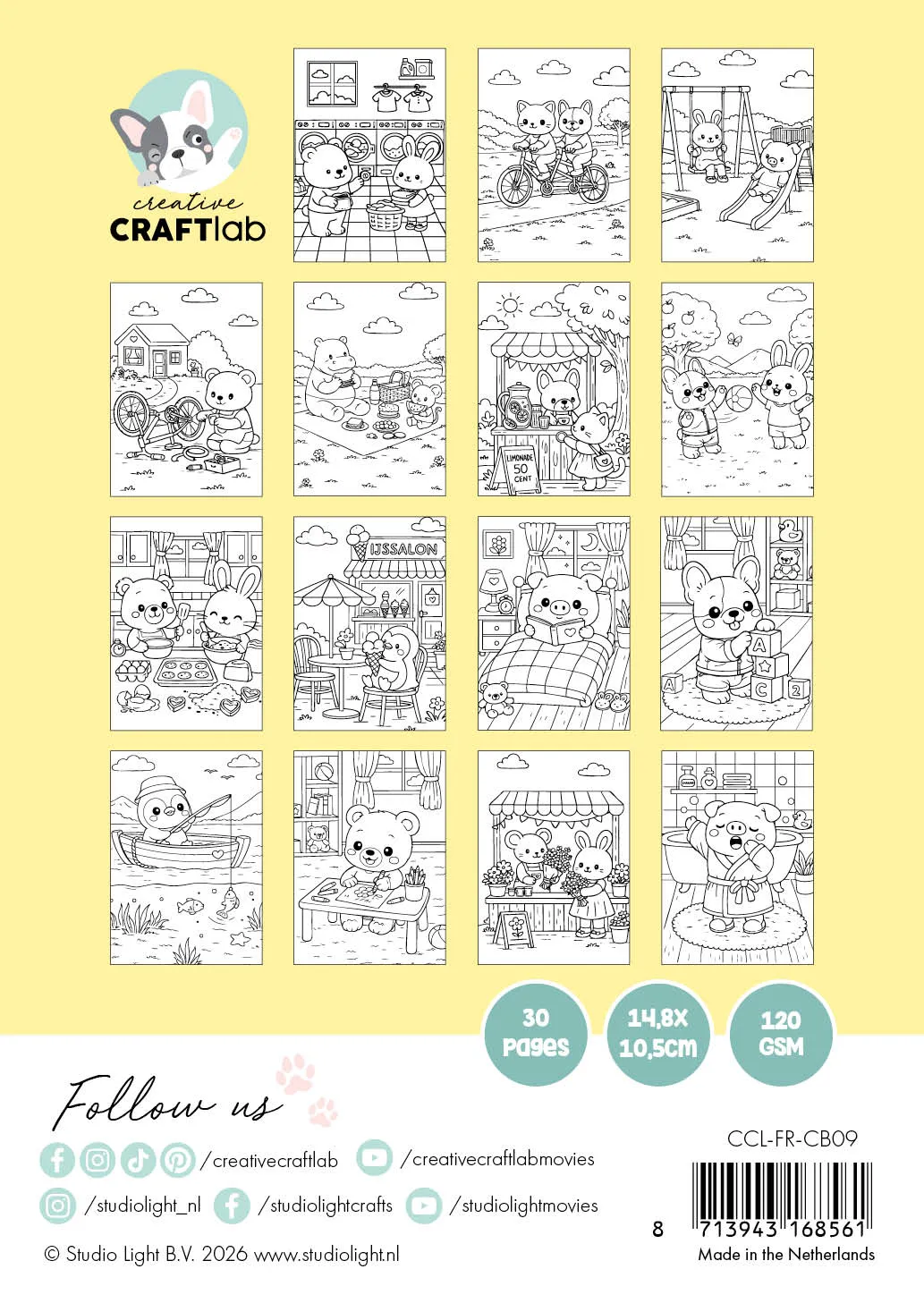 Creative Craftlab Friendz Spring Malbuch 30 Blatt