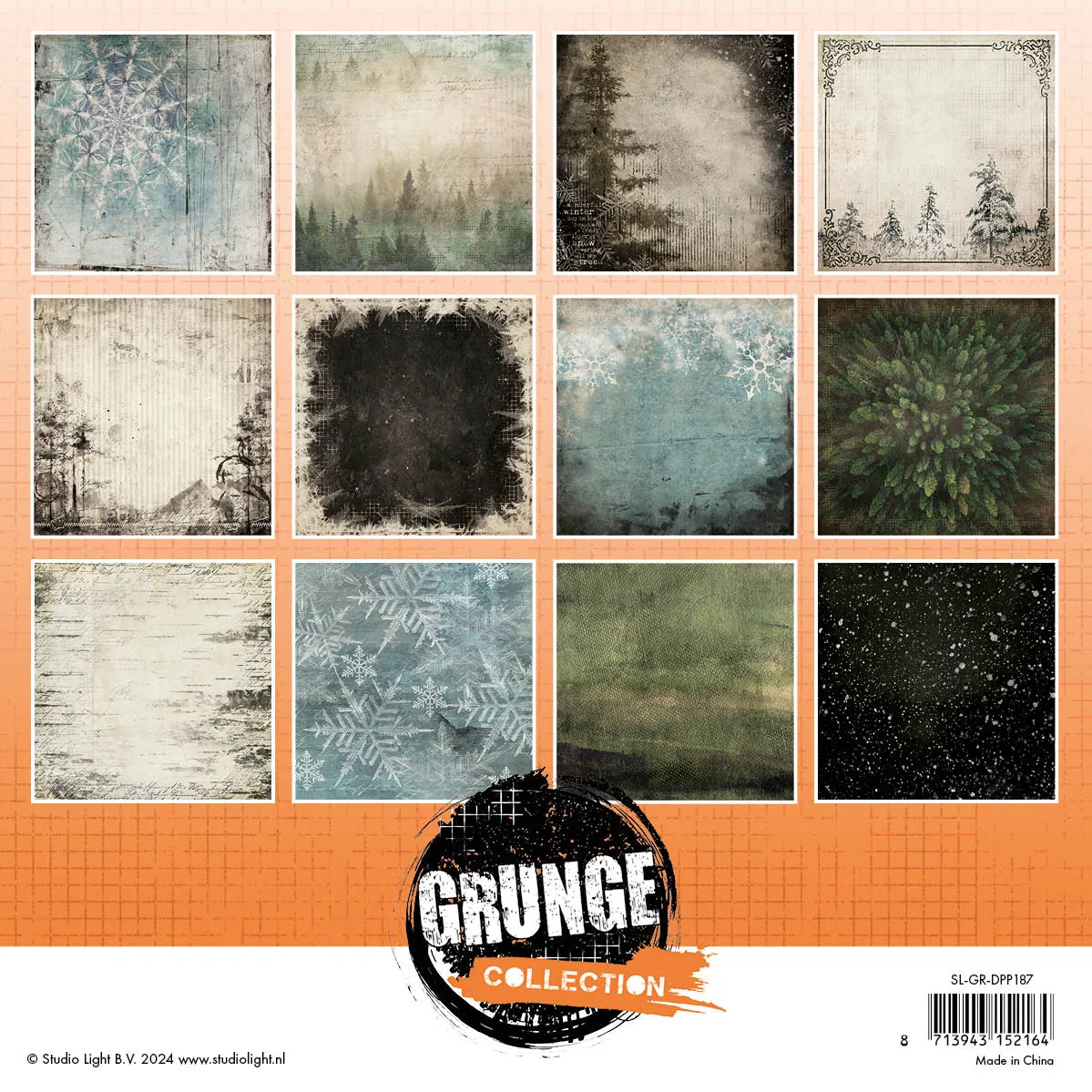 Studio Light Grunge Background Designer Paper Pad 203mm