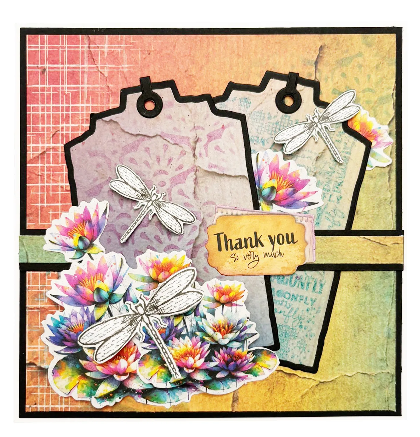 Hazel Eaton Dragonfly Dreams Dragonfly tag Stanzschablone Anhänger