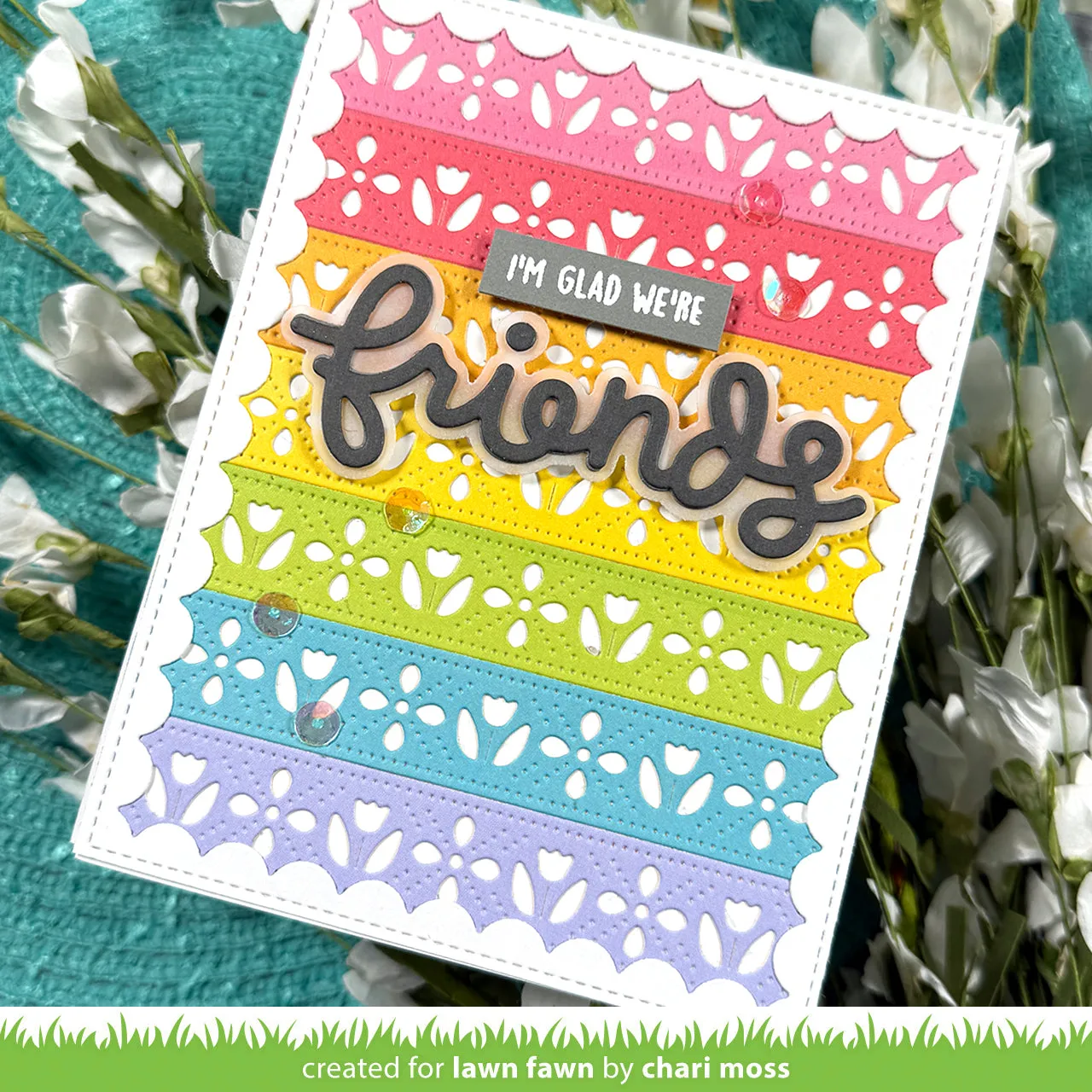 Lawn Fawn Lawn Cuts Scripty Friends Outline Add-On Stanze 1-tlg