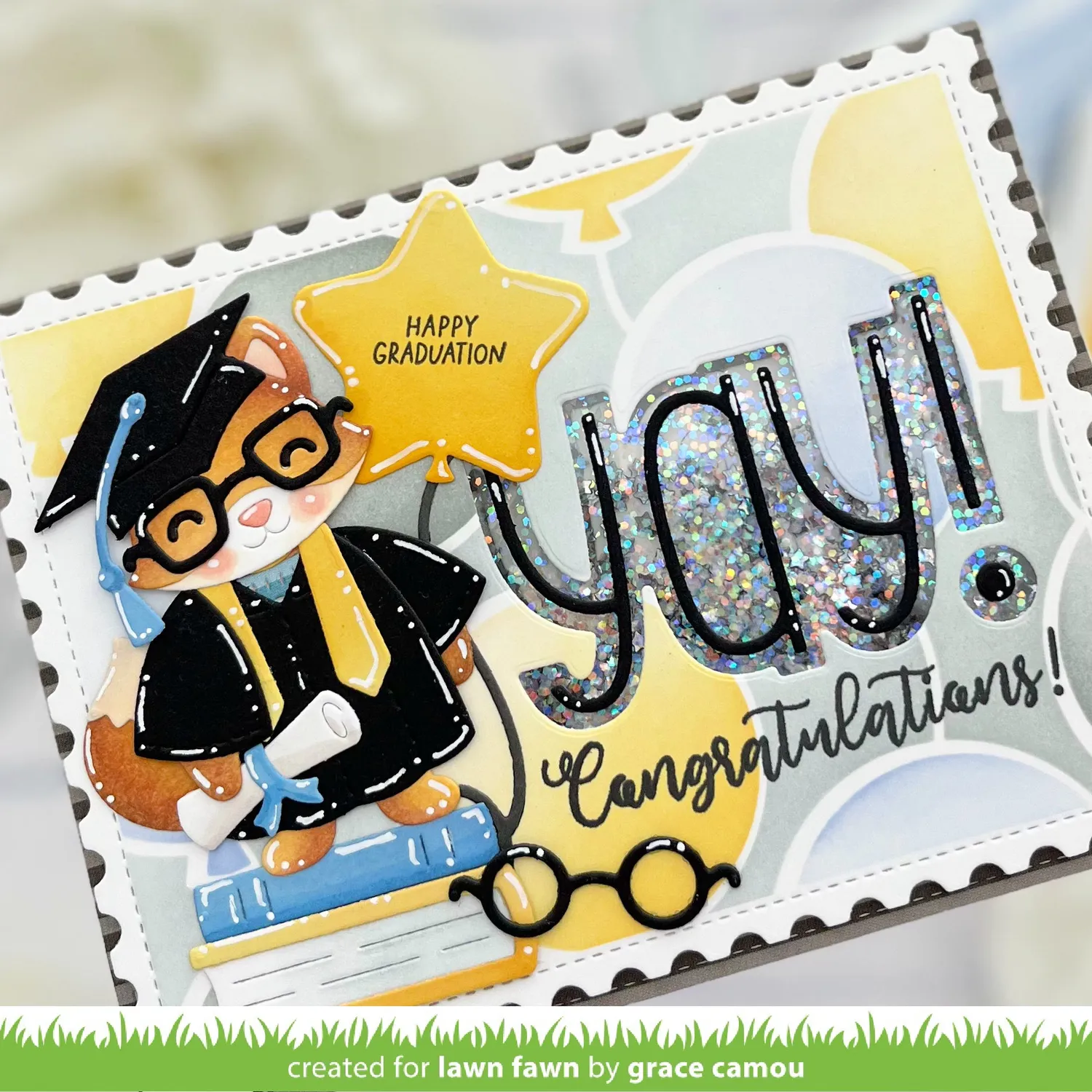 Lawn Fawn Tiny Sentiments Graduation Stempel Mini