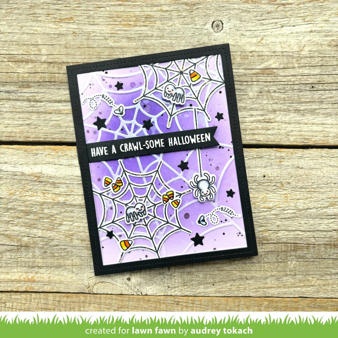 Lawn Fawn Lawn Cuts Spiderweb Backdrop Stanzschablone Halloween