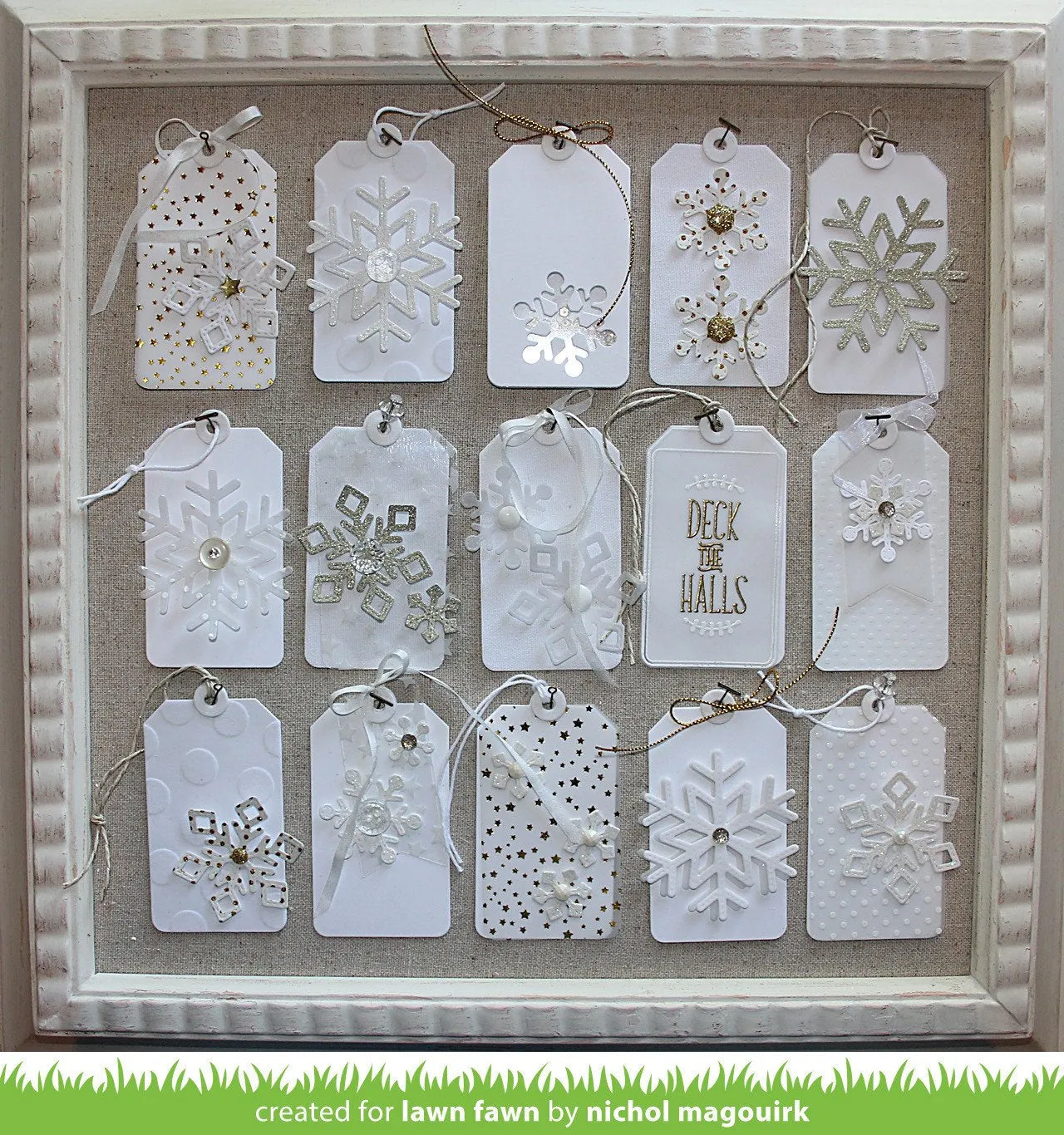 Lawn Fawn Stitched Snowflakes Stanze 5 Schneeflocken