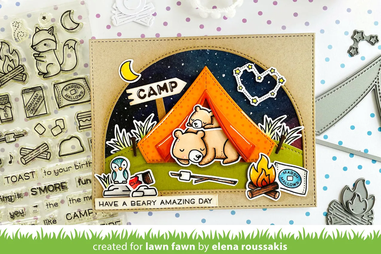 Lawn Fawn Forest Backdrop Stanzen LF2611 Nacht