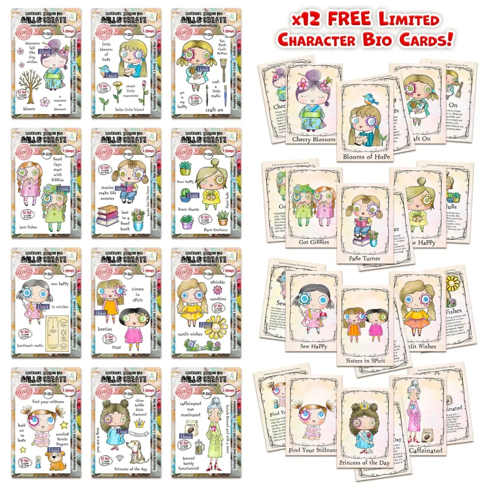AALL and Create Petals & Ink Stempel Bundle A7 12er