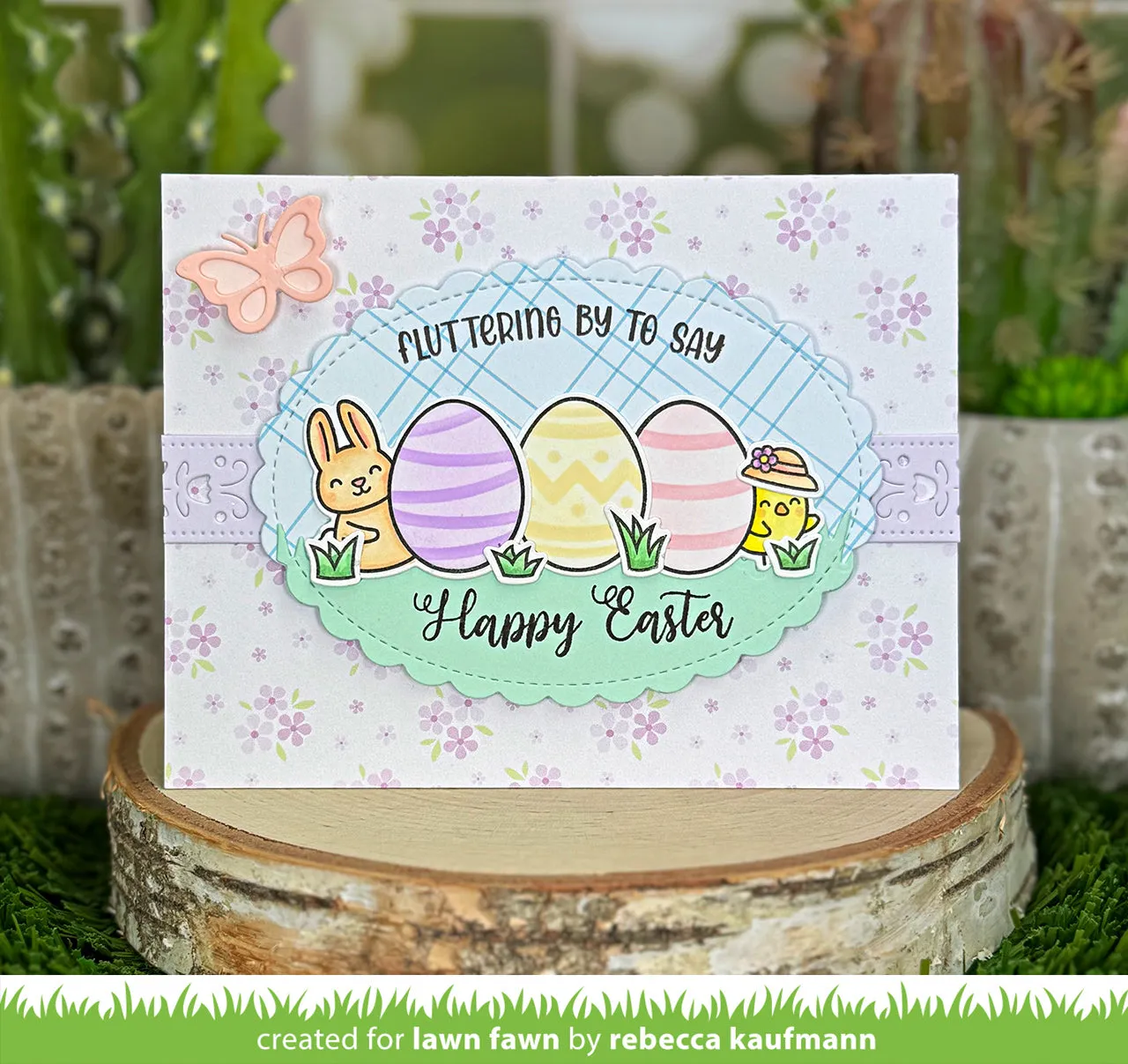 Lawn Fawn Stamp N Stencil Easter Eggs LF4028 Klartextstempel