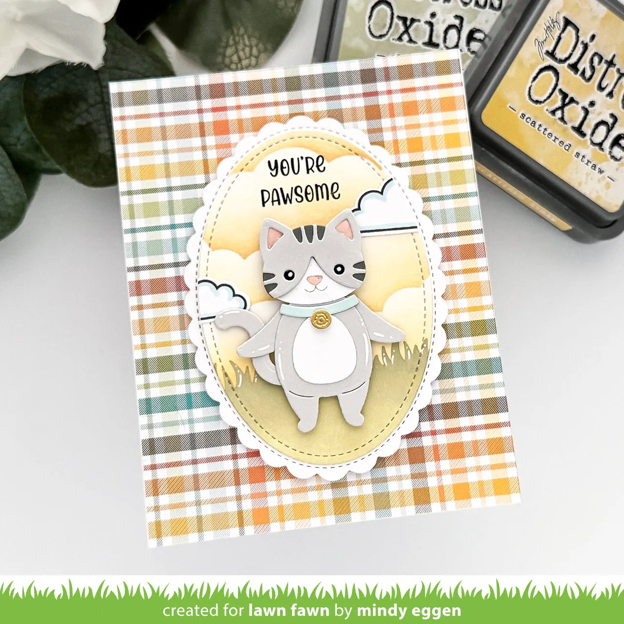 Lawn Fawn Henry's Build-a-Sentiment Cat LF4203 Stempelset