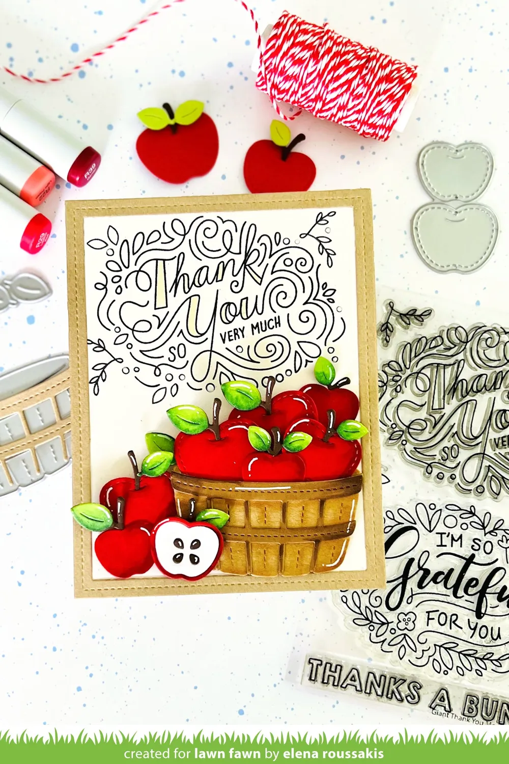 Lawn Fawn Build-A-Barrel Apple Stanzformen LF2962