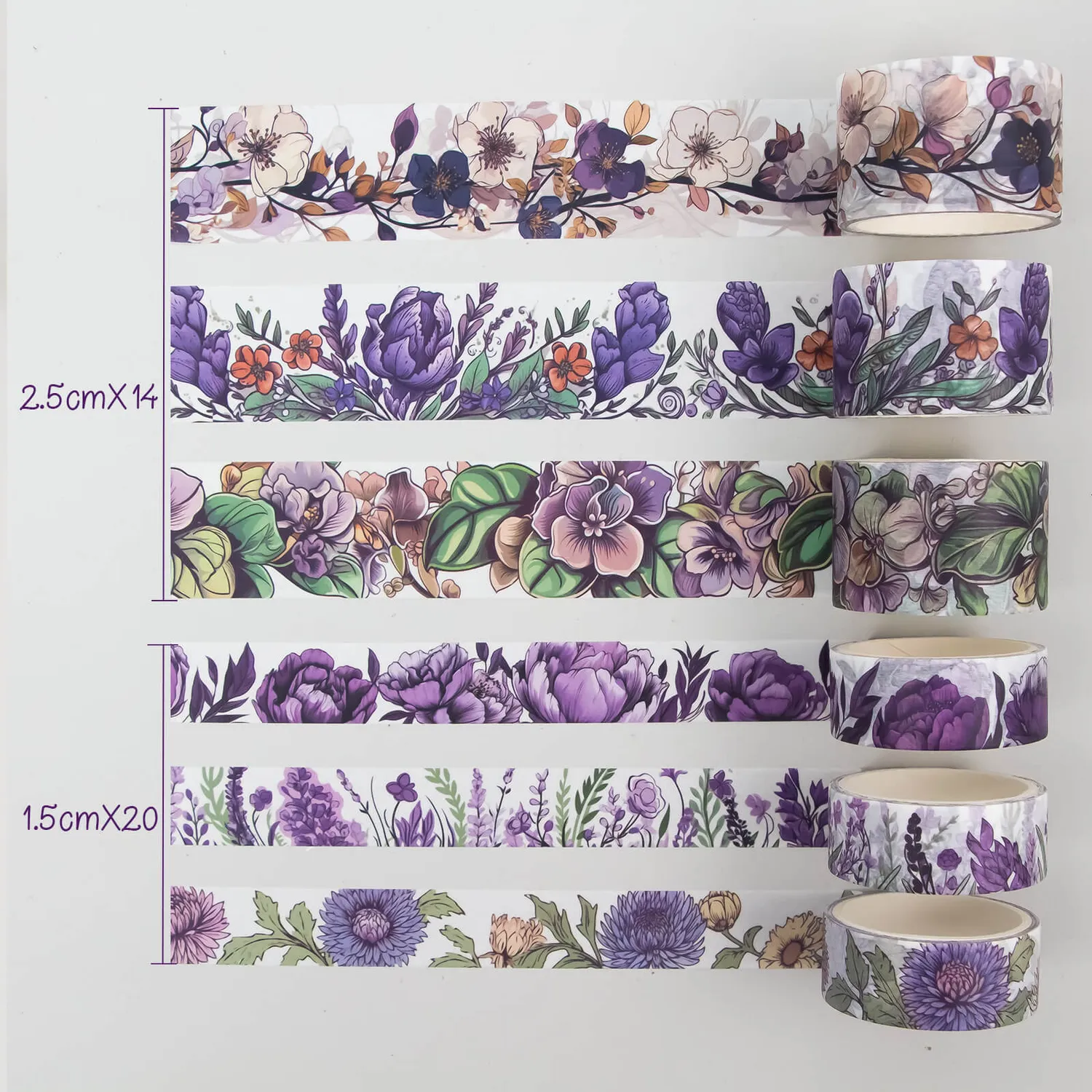 Ieebee Modern Floral Washi Tape Set 34 Rollen