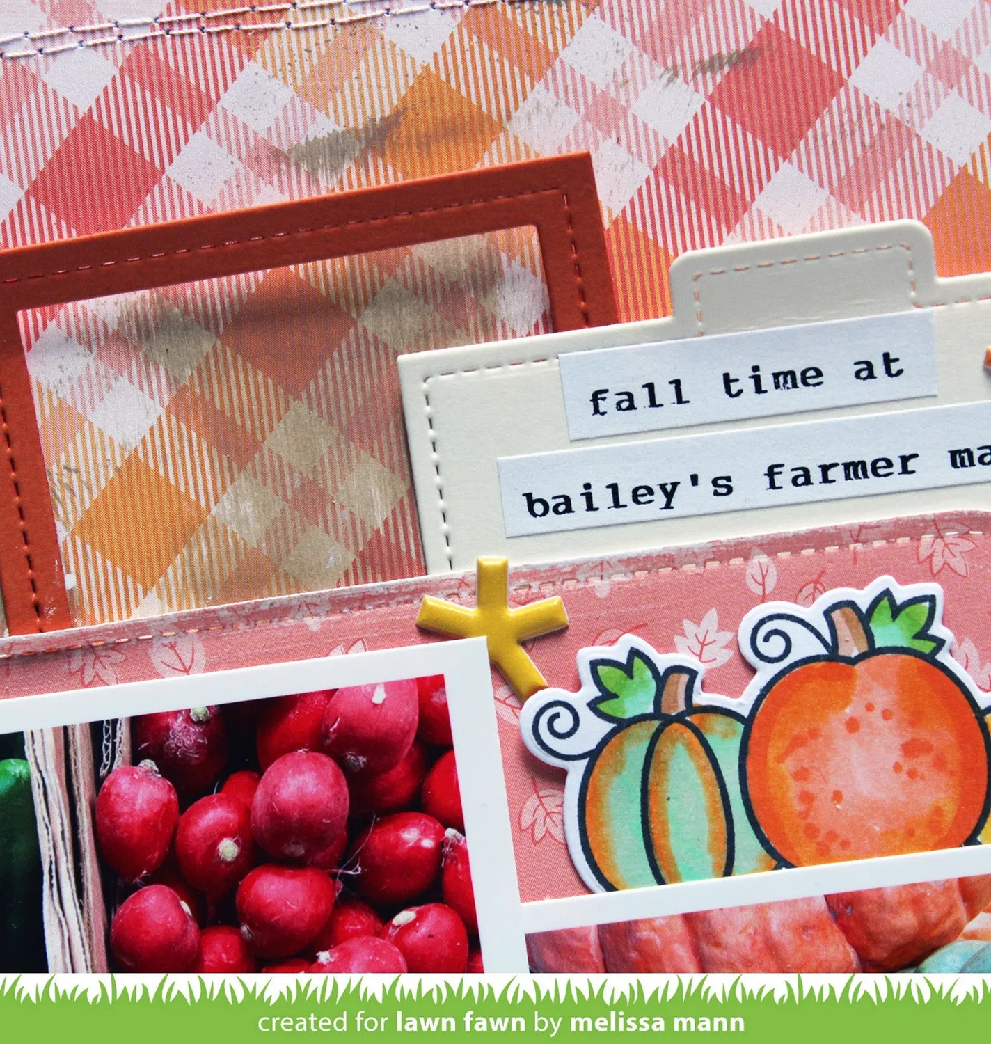 Lawn Fawn Pumpkin Spice Designpapier 12x12 Herbst Karo