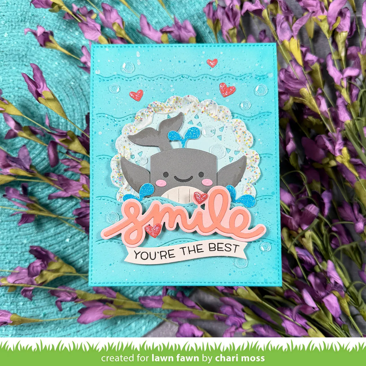 Lawn Fawn Tiny Gift Box Wal Delfin Stanzschablonen 9-teilig
