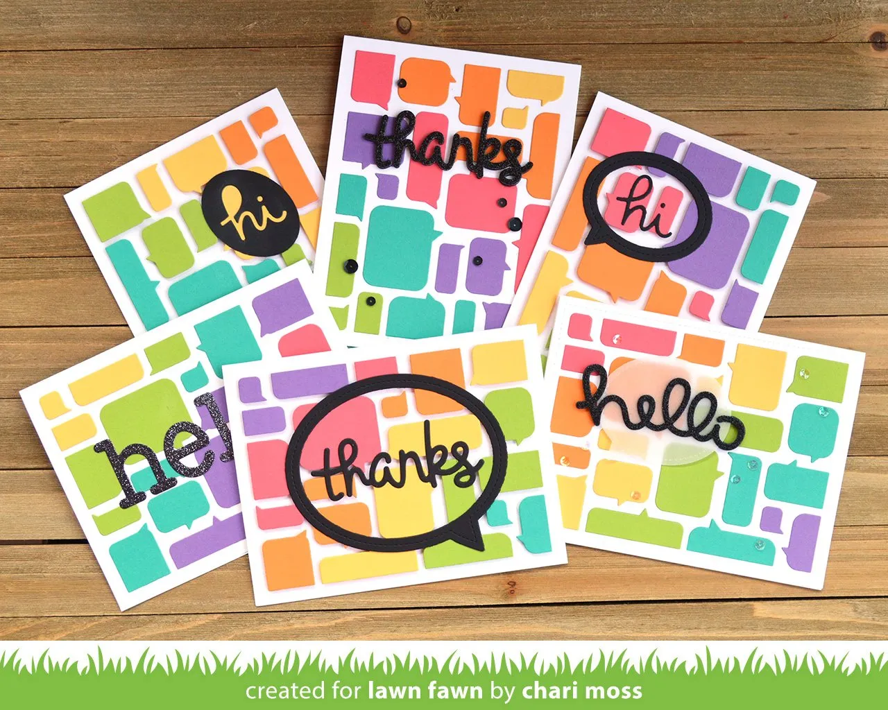 Lawn Fawn Lawn Cuts Speech Bubble Backdrop Stanzschablone 14x11cm