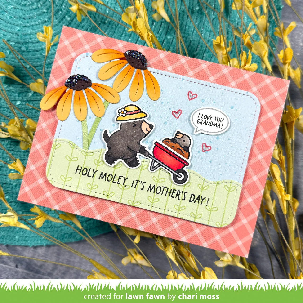 Lawn Fawn All the Garden Hats Clear Stamps Gartenhüte