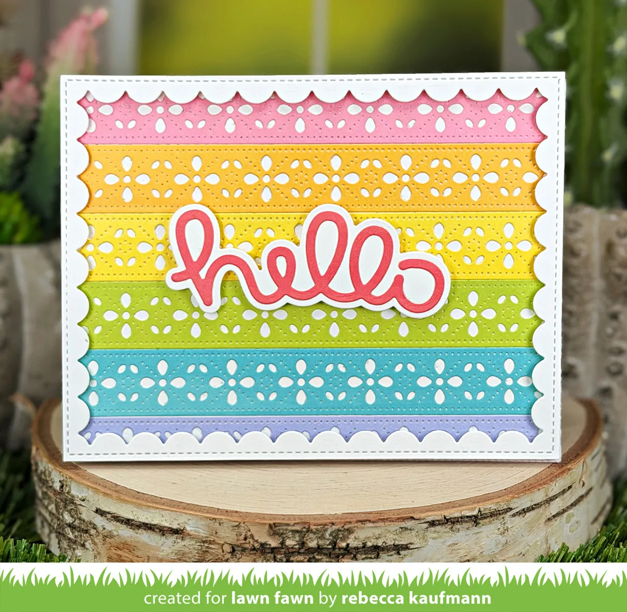 Lawn Fawn Scripty Hello Outline Stanze Add-on