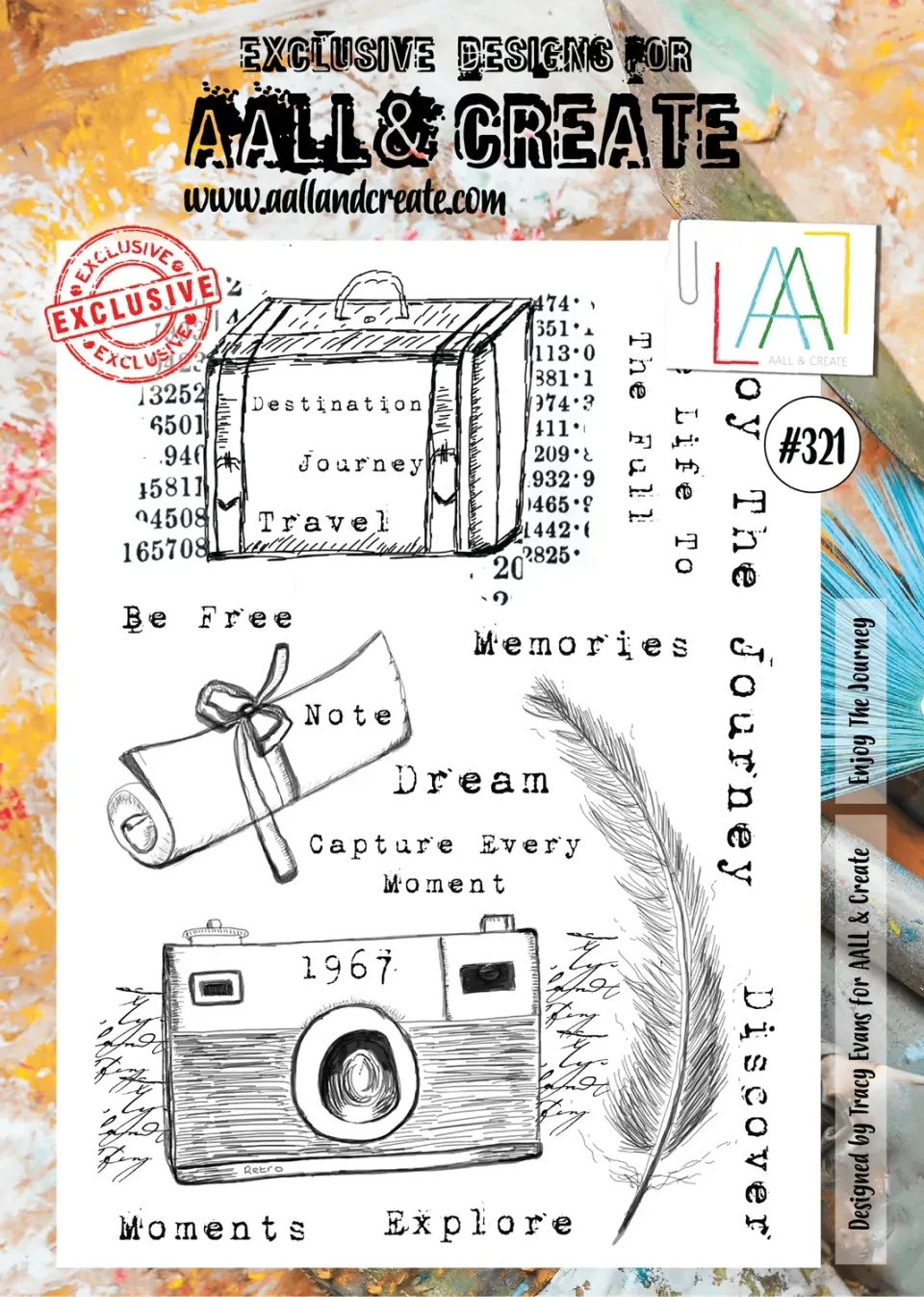 AALL and Create #321 Enjoy The Journey Stempelset A4