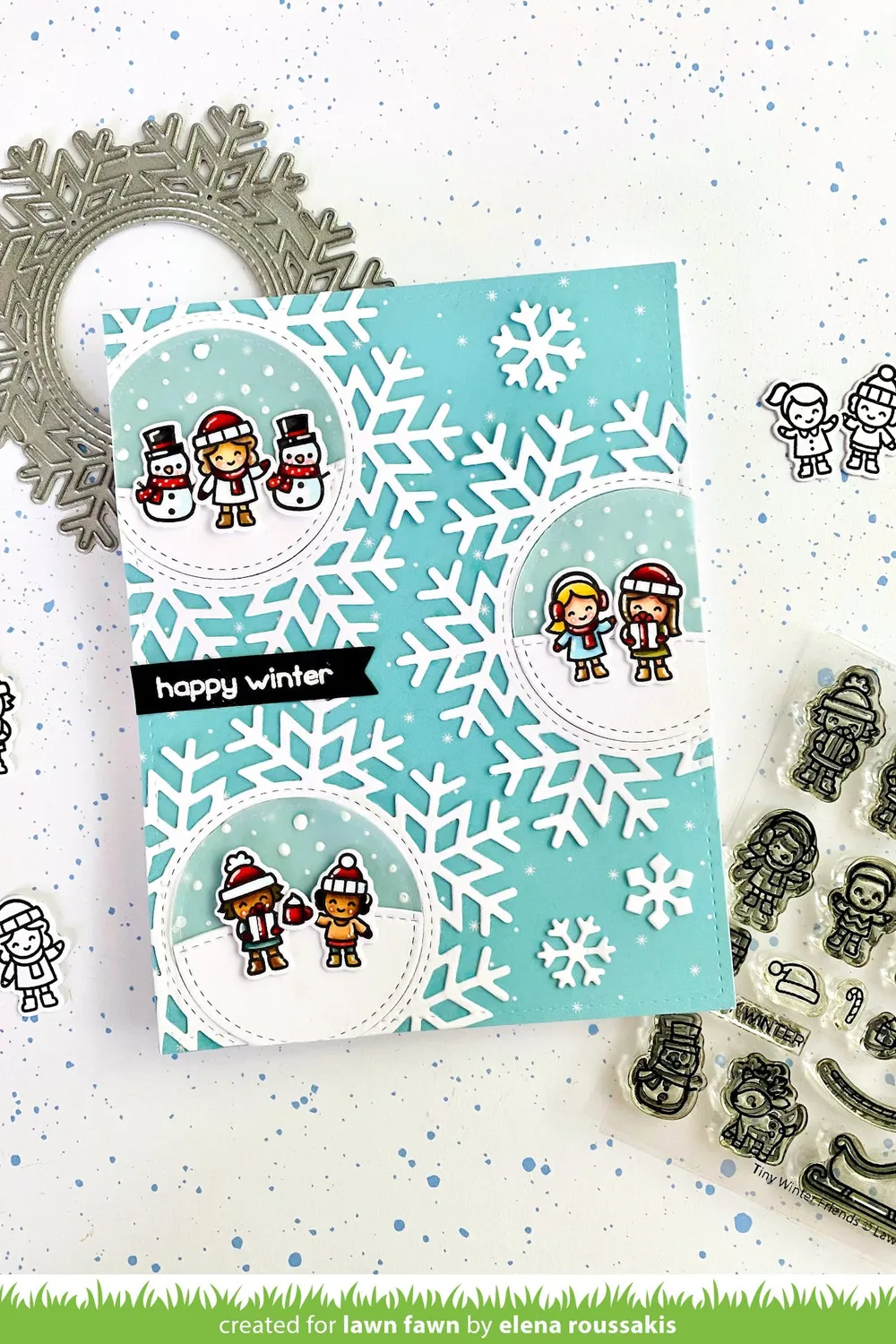 Lawn Fawn Tiny Winter Friends Stempelset Weihnachten Mini