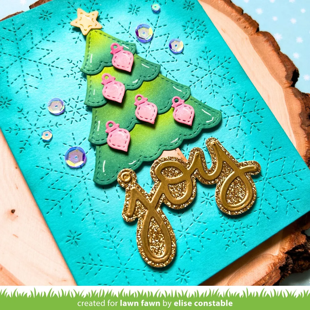 Lawn Fawn Scripty Joy Outline Add-On Stanze Schriftzug