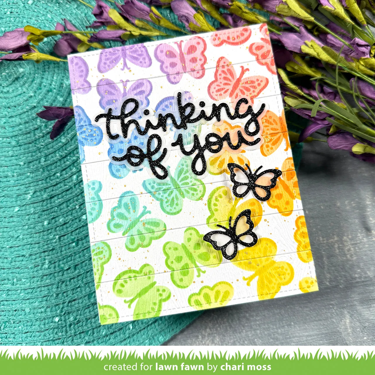 Lawn Fawn Scripty Thinking of You Stanze Schriftzug 9x4cm