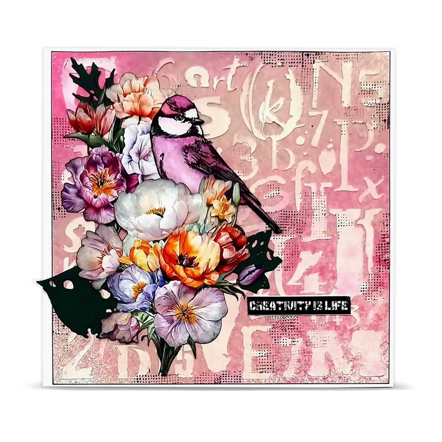 AALL and Create TP-1351 Hearted Tit Stempel A7 Vogel