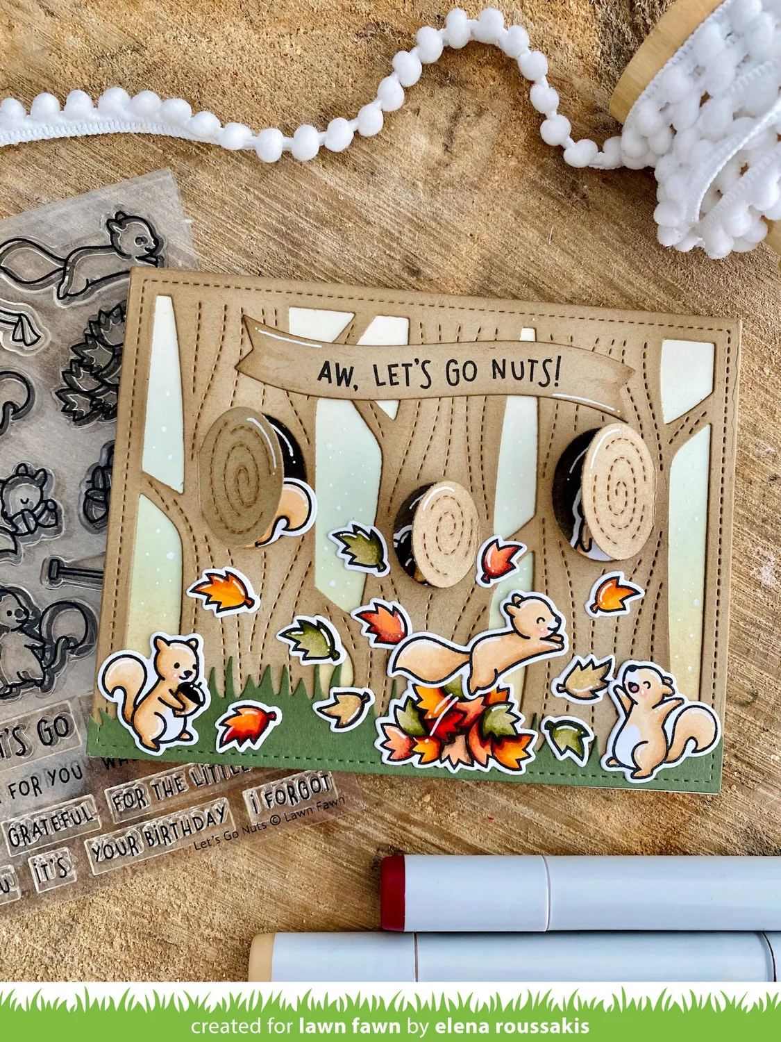 Lawn Fawn Lawn Cuts Lift the Flap Tree Backdrop Stanze
