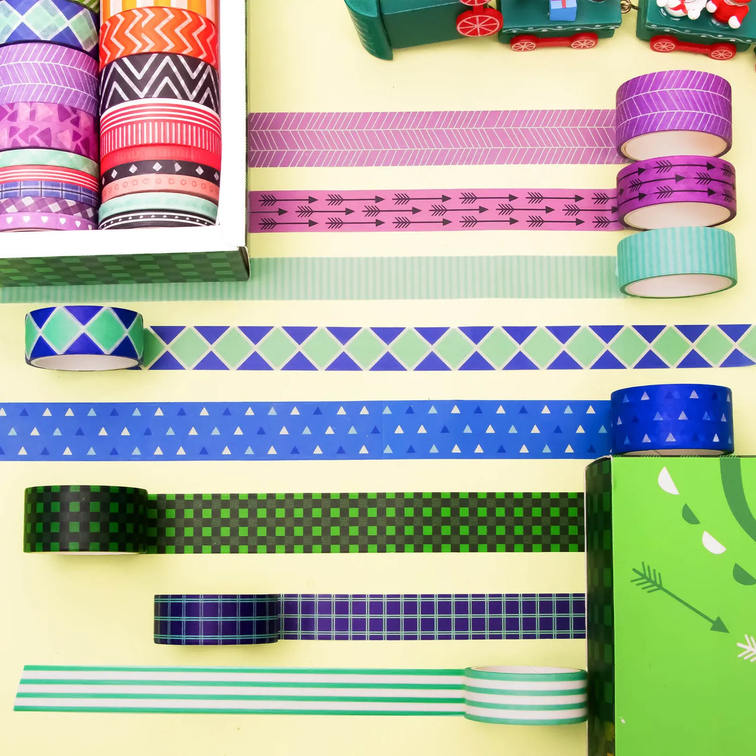Ieebee Geometric Washi Tape Set 60 Rollen Karo
