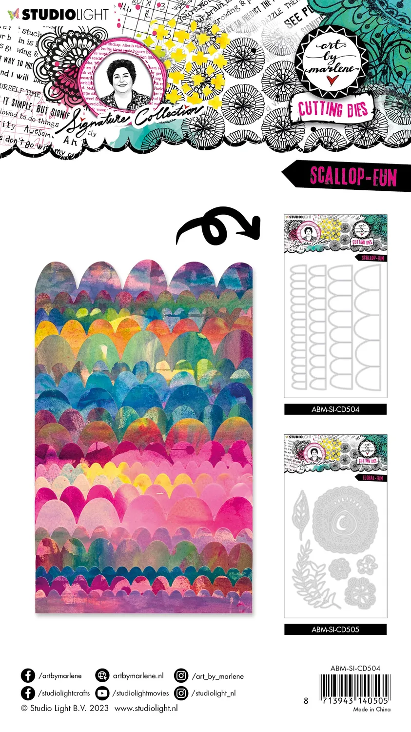 StudioLight Art by Marlene Scallop-fun Stanzschablone Welle