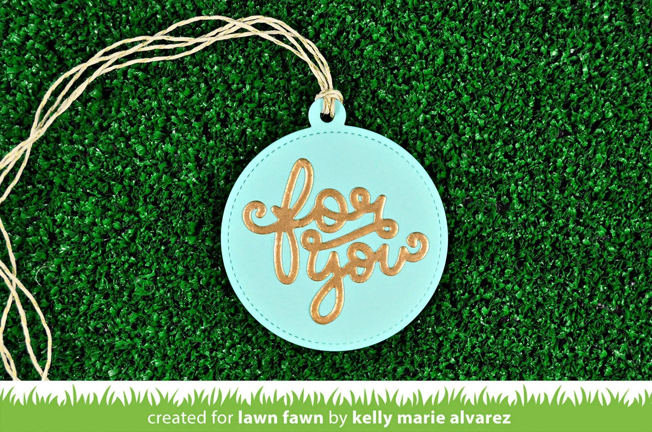 Lawn Fawn Stitched Circle Tags Stanzen 3 Anhänger
