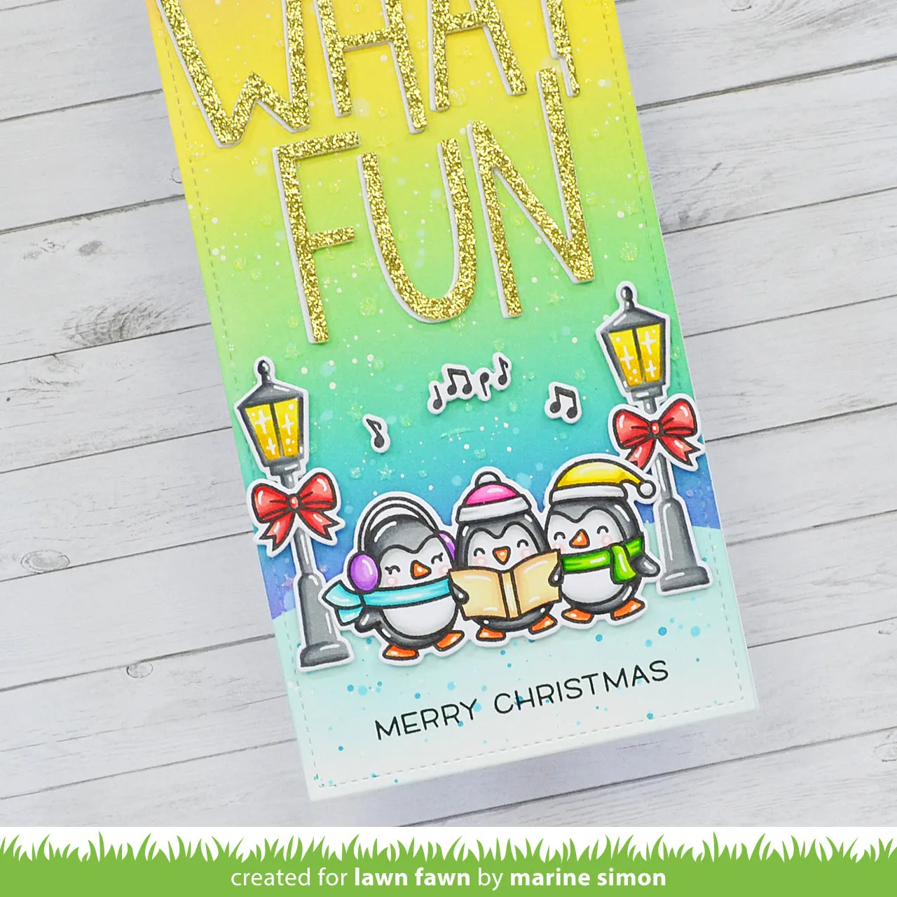 Lawn Fawn Snow Flurries Hintergrund-Schablone 6x6