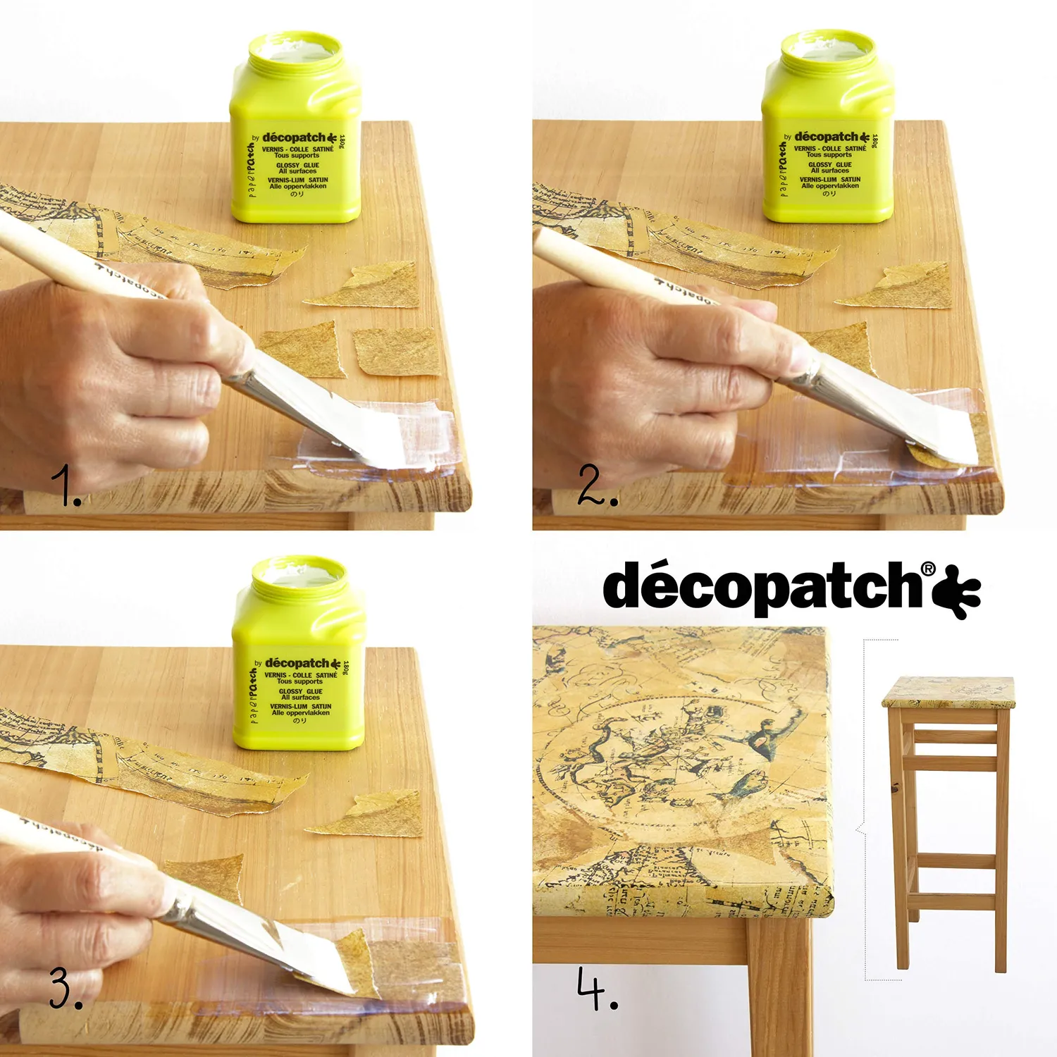 Décopatch 680 Décopatchpapier Schokotafel 3 Blätter