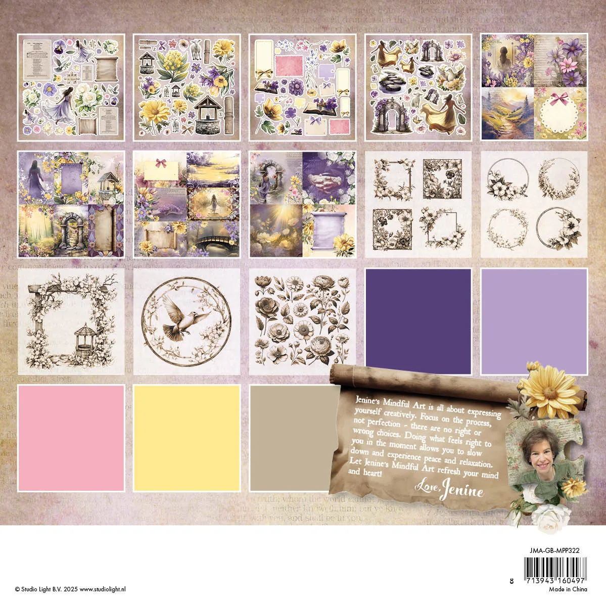 Jenine's Mindful Art Growing Blooming Mixed Paper Pad 36 Blatt