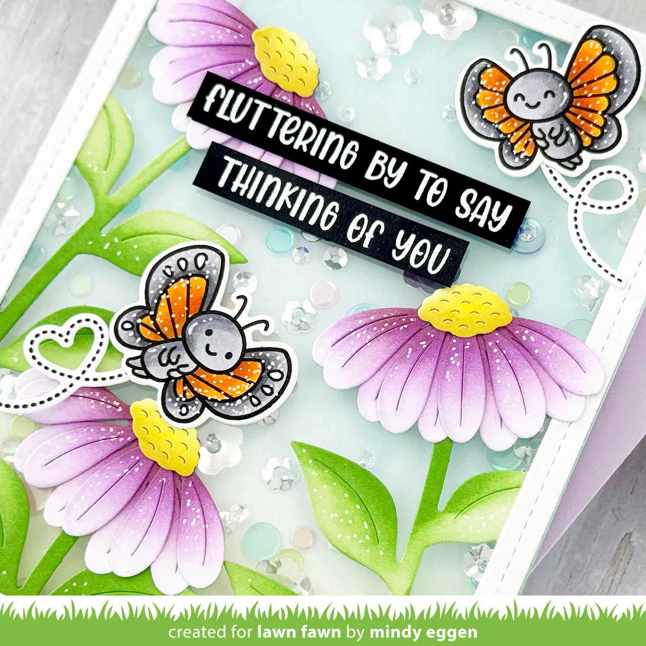 Lawn Fawn Henry's Butterfly Spruchstempel Schmetterling