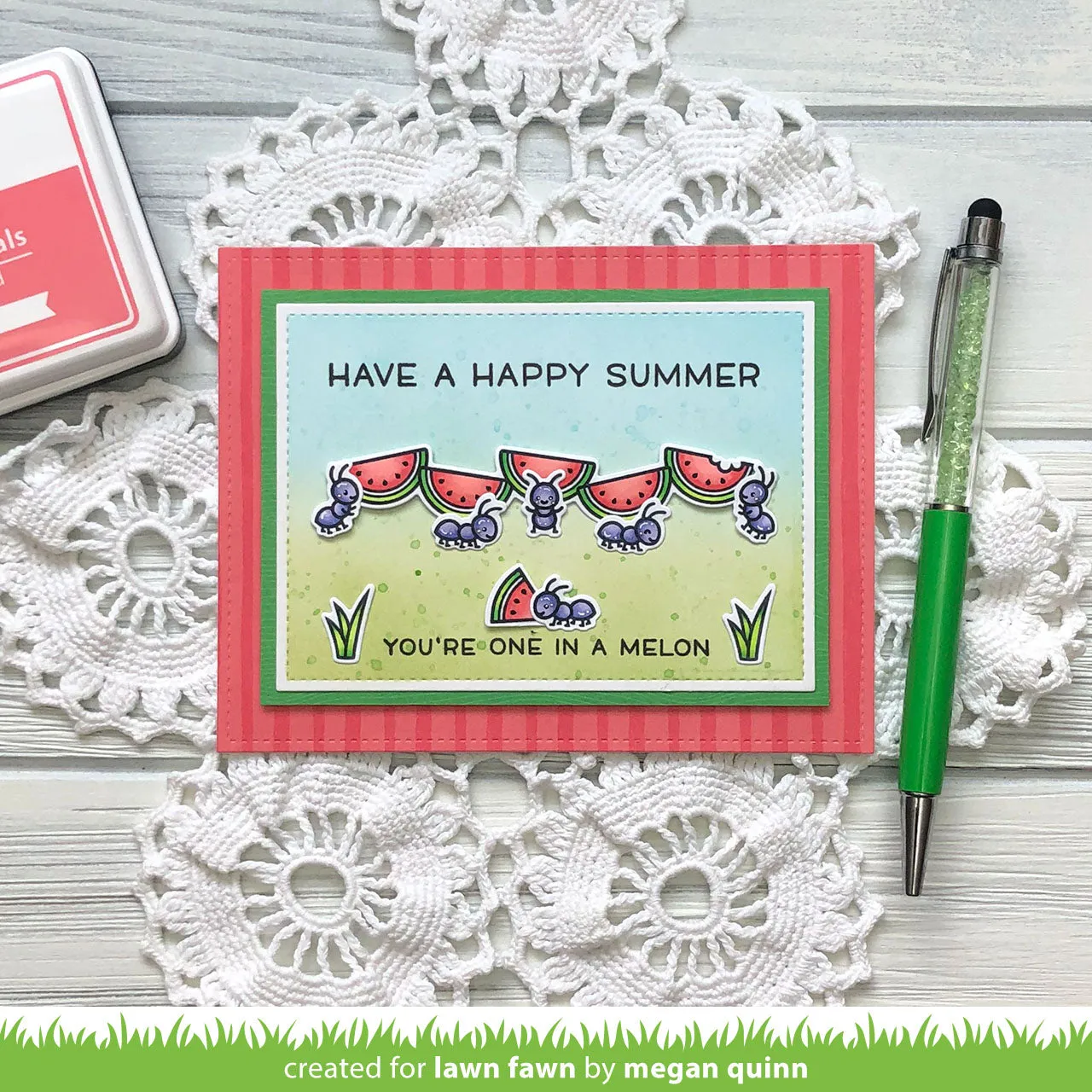Lawn Fawn Simply Summer Sentiments Klarsichtstempel Sommer
