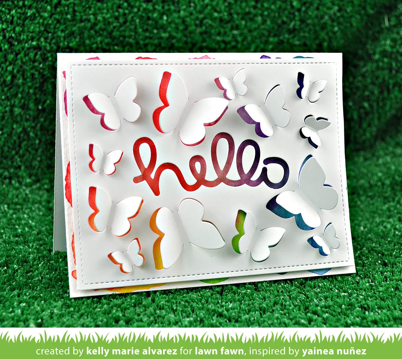 Lawn Fawn Scripty Hello Lawn Cuts Wortstanze