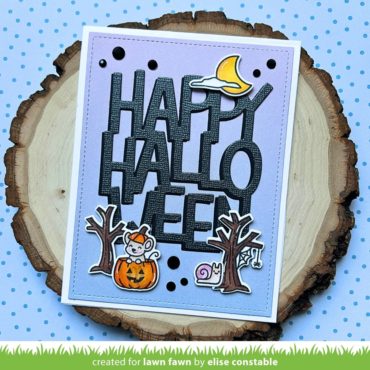 Lawn Fawn Lawn Cuts Giant Happy Halloween Portrait Stanze