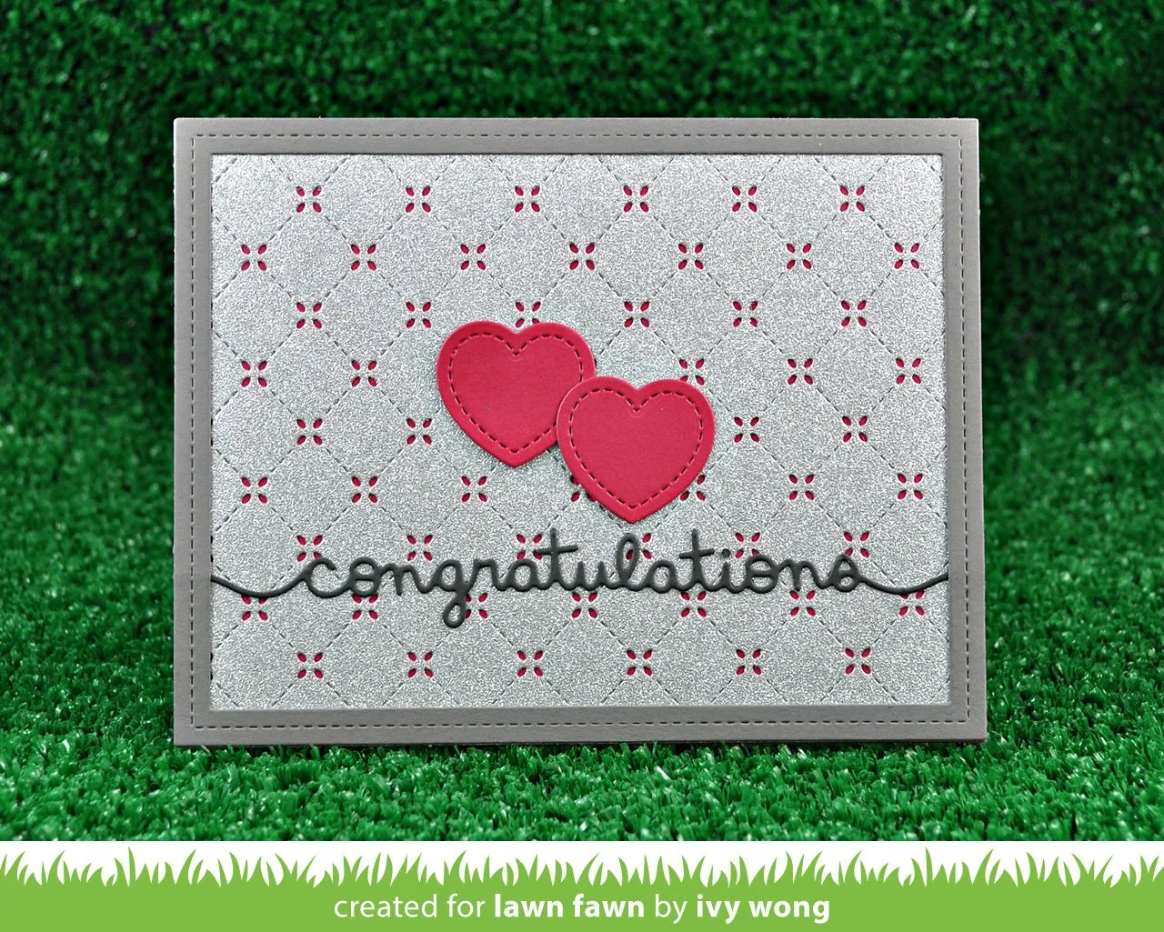 Lawn Fawn Congratulations Border LF1614 Stanzschablone