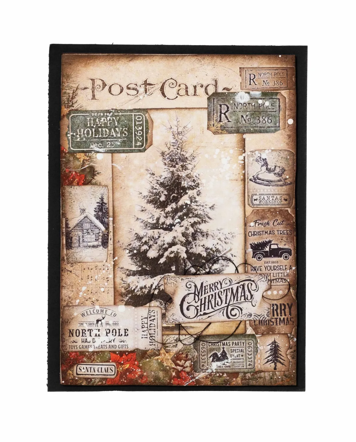 StudioLight Essentials Mini Paper Pad Happy Holidays 24 Blatt