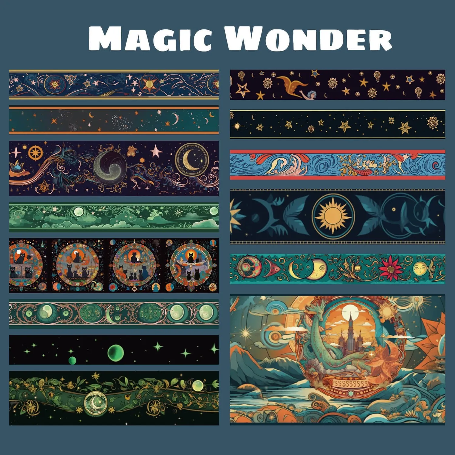 Ieebee Magic Washi Tape Set 29 Rollen Tarot Zauber
