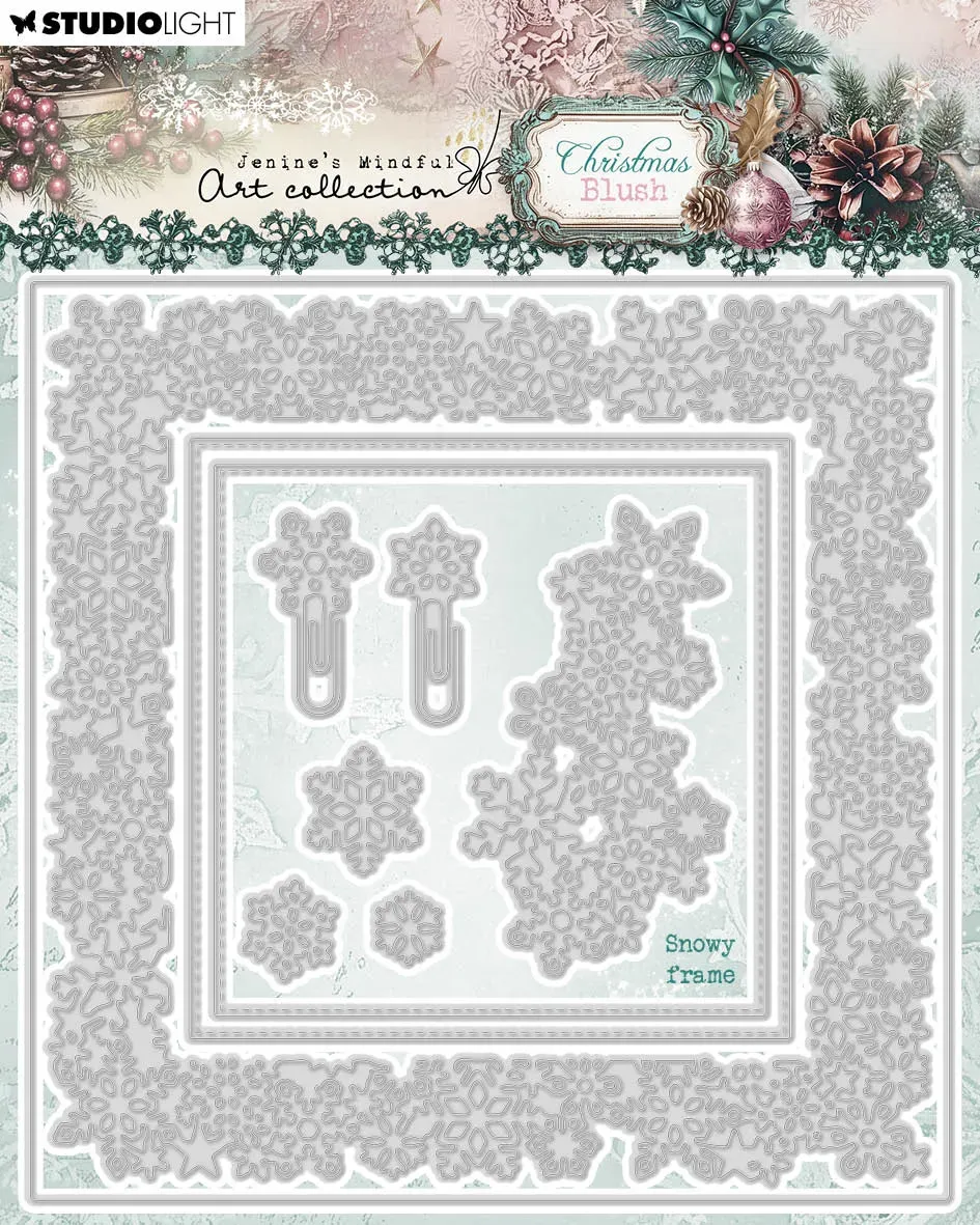 Jenine's Mindful Art Christmas Blush Stanze Snowy Frame