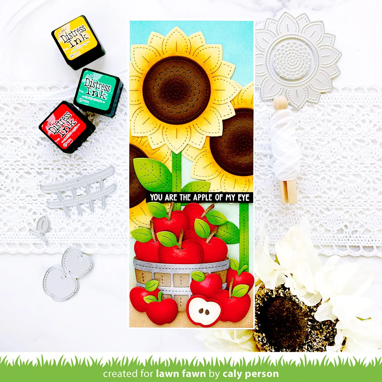 Lawn Fawn Magic Iris Sunflower Add-On Stanzen Sonnenblume