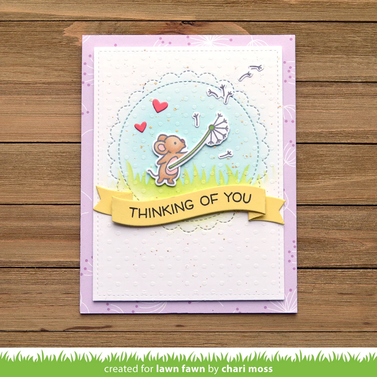 Lawn Fawn Dandy Day Clear Stamps Mäuse Pusteblume