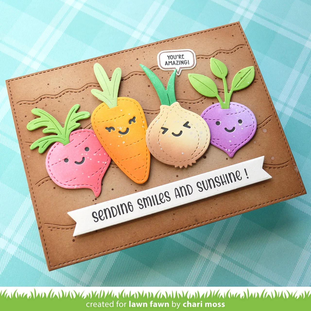 Lawn Fawn Lawn Cuts Stitched Root Veggies Stanzschablonen Gemüse