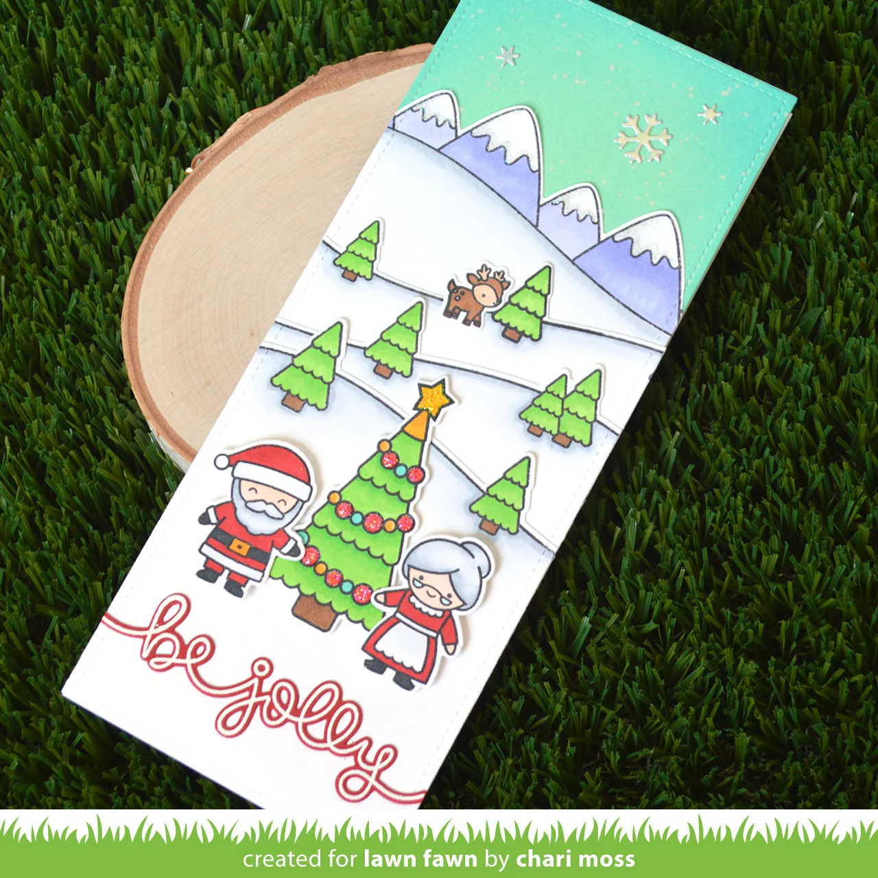 Lawn Fawn Over the Mountain Borders Stempel LF2419