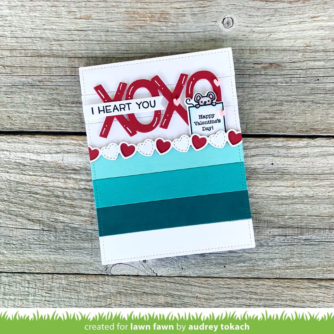 Lawn Fawn Giant XOXO Lawn Cuts Stanzschablone groß 3,5"