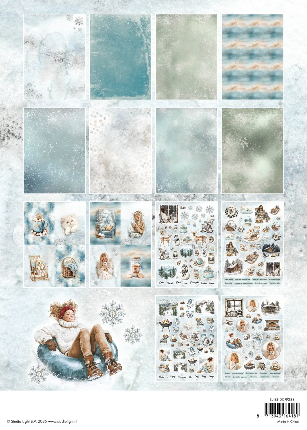 StudioLight Essentials Snowy Winter Days Die-Cut Block 28-tlg