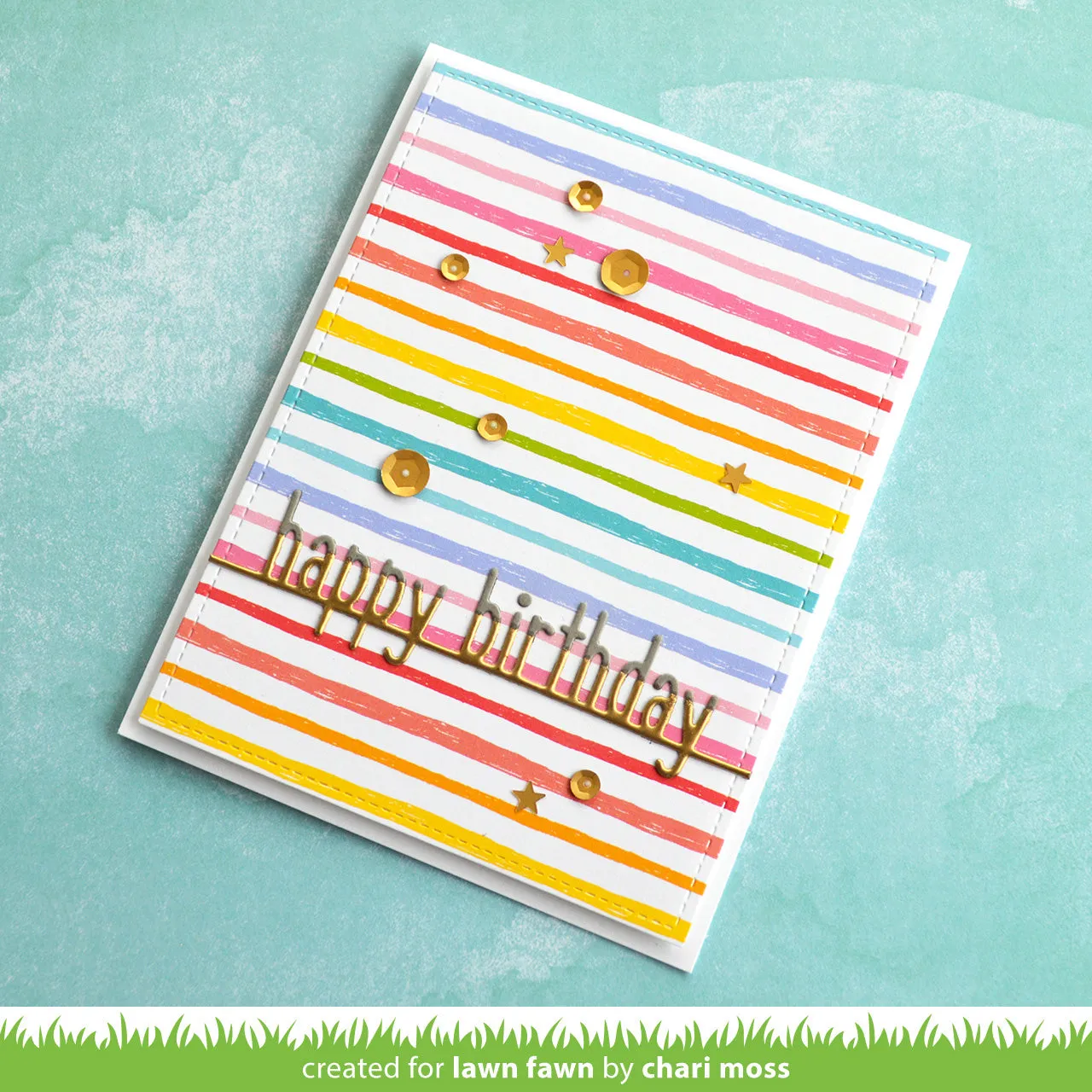 Lawn Fawn LF1615 Happy Birthday Line Border Stanzen