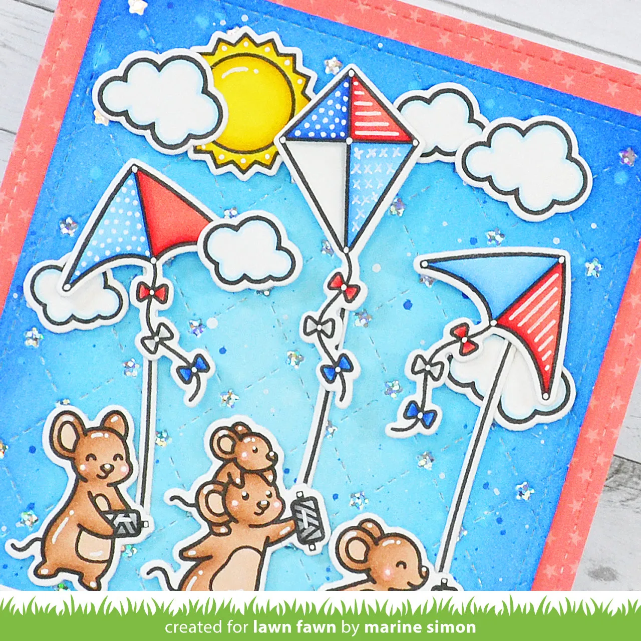 Lawn Fawn Lawn Cuts Quilted Star Backdrop Stanzschablone