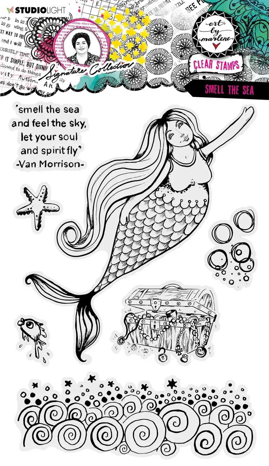 Art by Marlene Signature Clear Stamp Smell the Sea