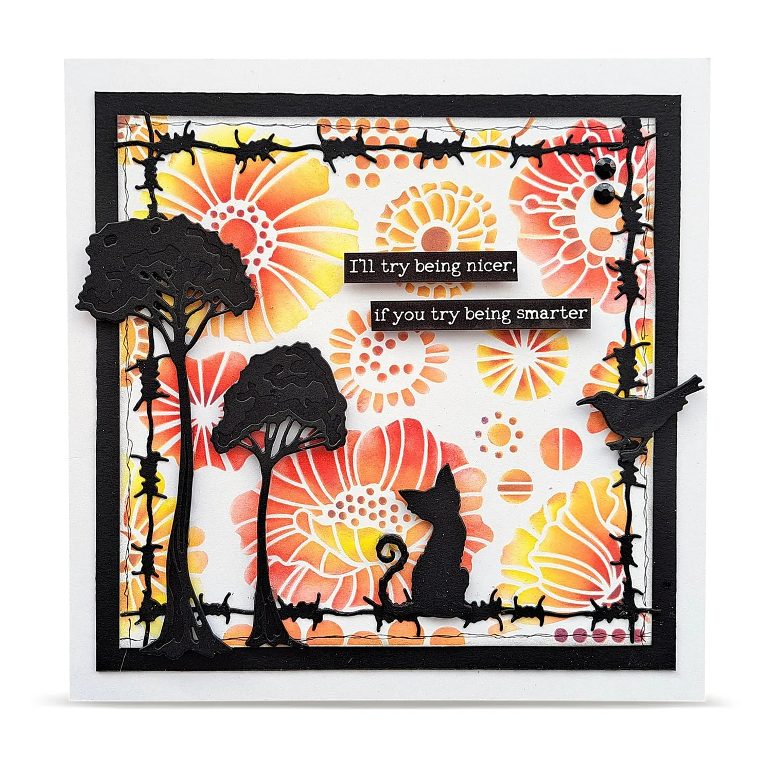 AALL and Create PC-277 Coquelicots Jolis Schablone 15x15